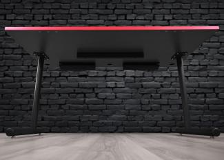 30" x 60" Gaming Desk - Red Edge Banding