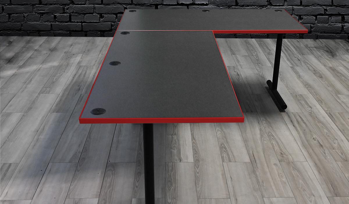 Gaming Table by Nova Esports with red binding